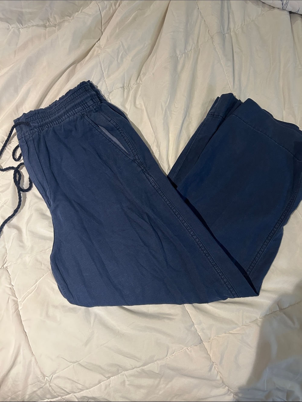 Gap Navy Blue Wide Leg Crop Pants